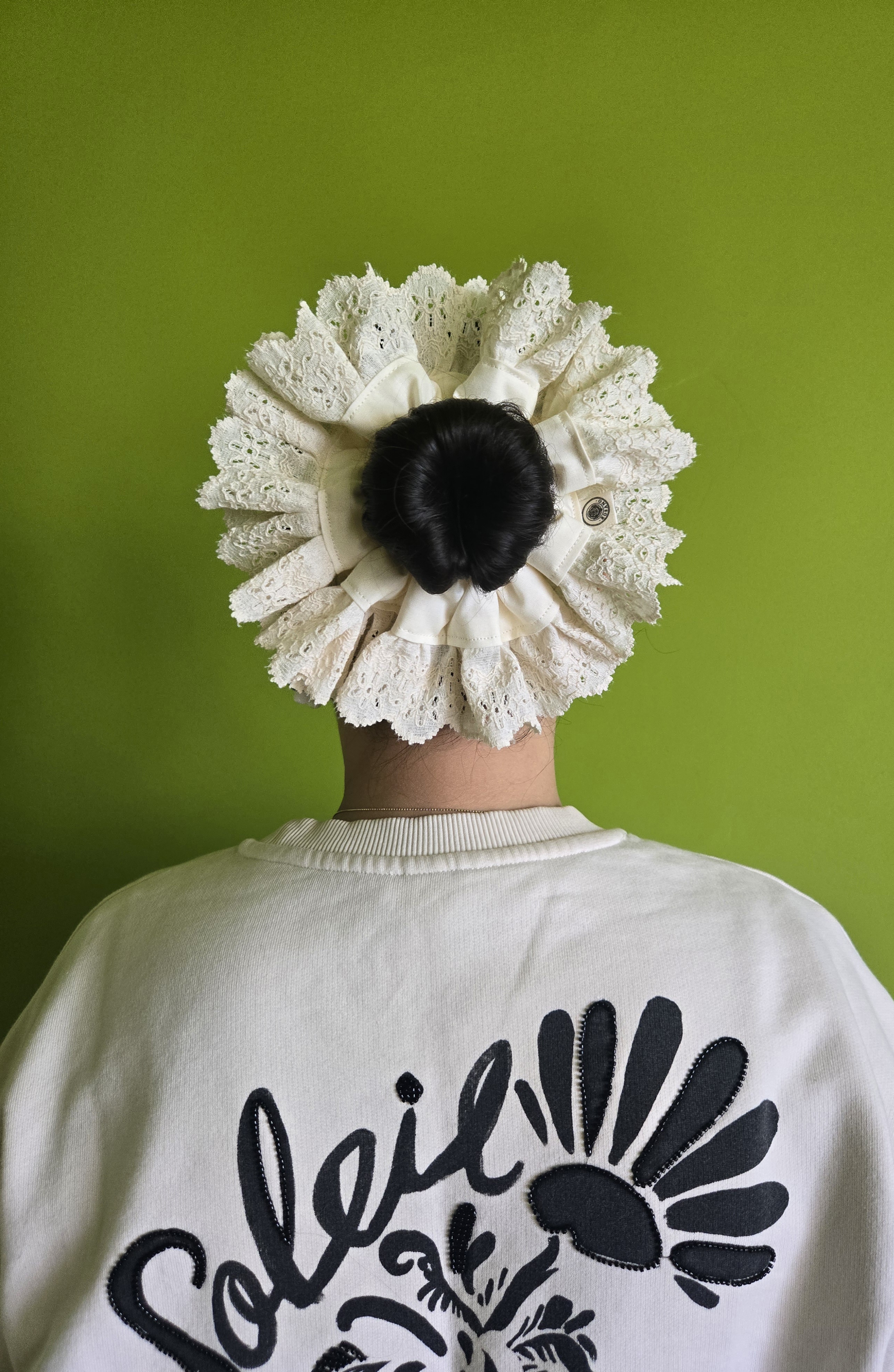 El Yapımı Scrunchie & Toka – Rosyruffle Scrunchie (Beige) - El yapımı butik tasarım 2