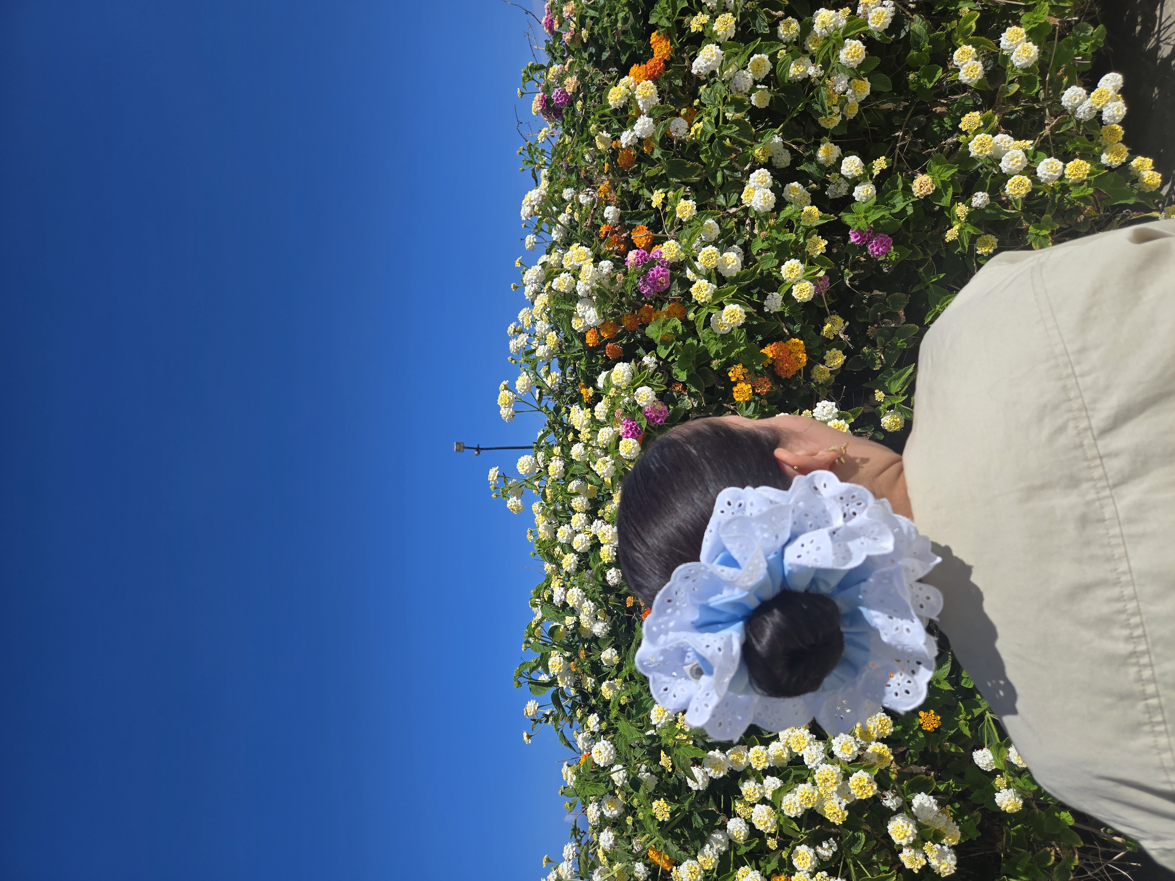 El Yapımı Scrunchie & Toka – Rosyruffle Scrunchie (Blue) - El yapımı butik tasarım 1