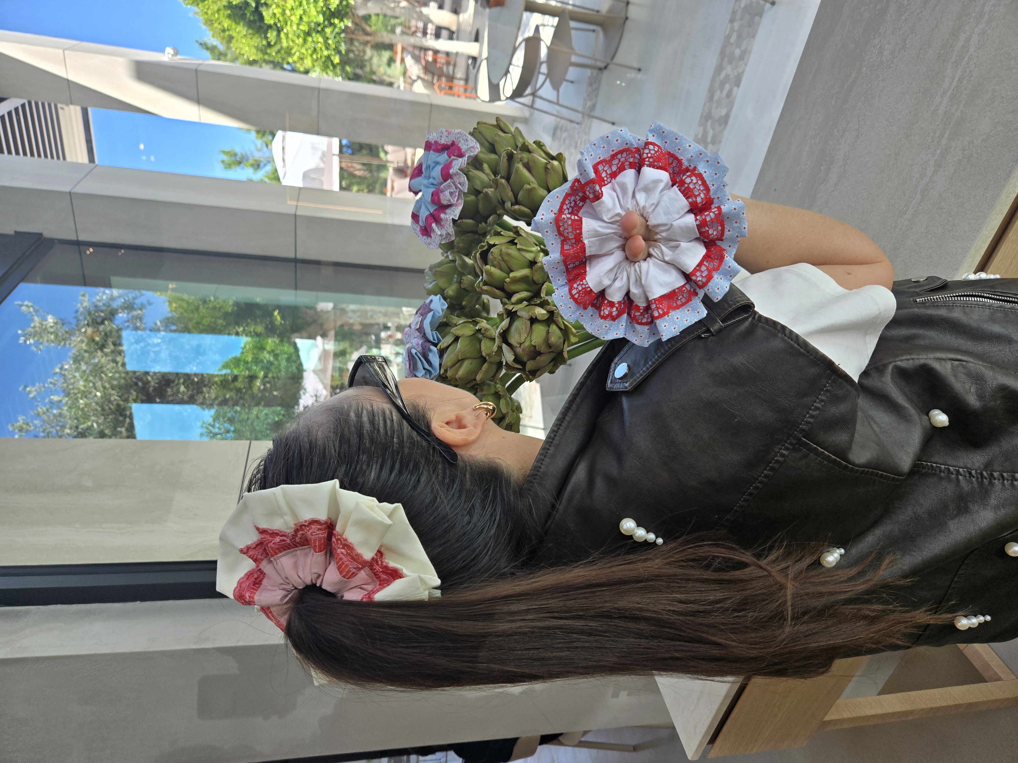 El Yapımı Scrunchie & Toka – Rosyruffle Scrunchie (Redlace) - El yapımı butik tasarım 1