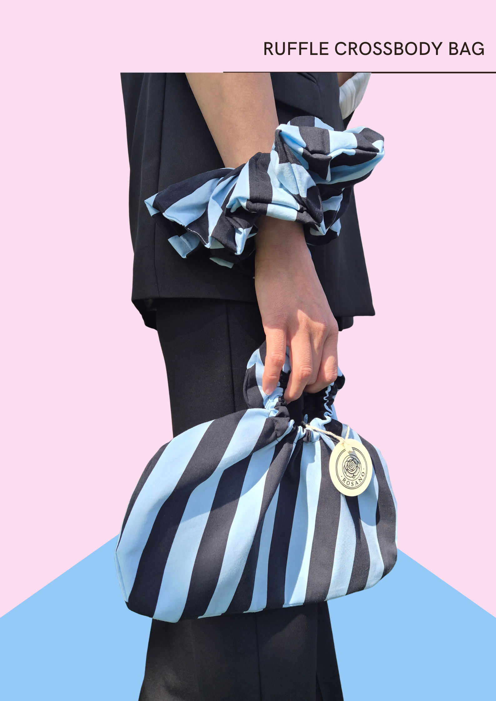 El Yapımı Çanta – Rosie Handbag (Blackandblue) - El yapımı butik tasarım 2