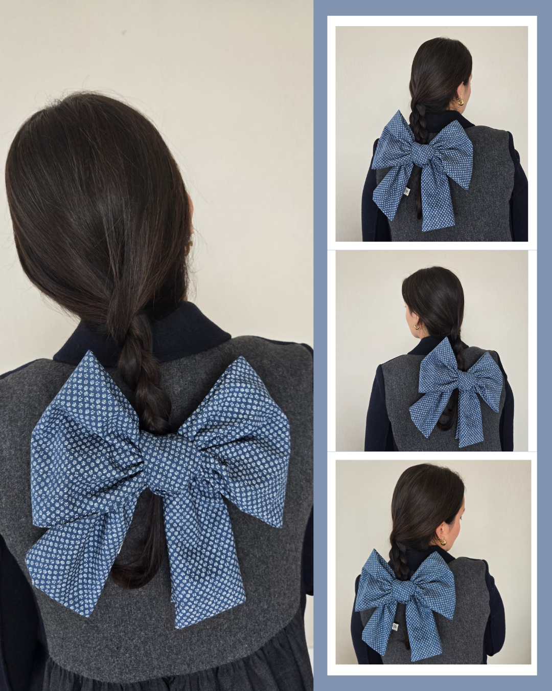 El Yapımı Scrunchie & Toka – Giant Rosano Bow - El yapımı butik tasarım 1