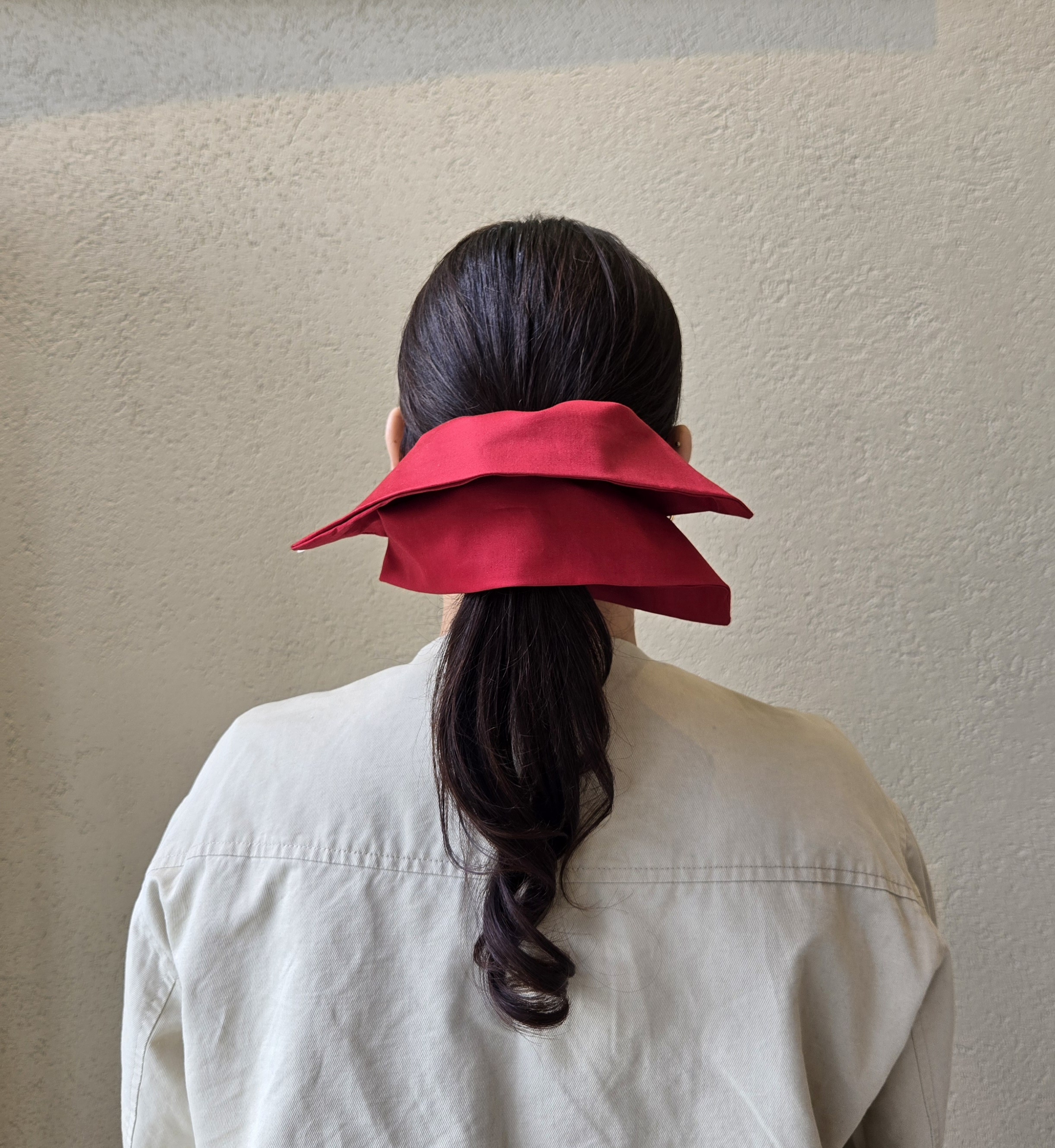 El Yapımı Scrunchie & Toka – Bloxie Scrunchie (Red) - El yapımı butik tasarım 1